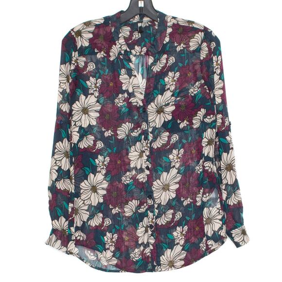 Kut From The Kloth Top Boho Feminine Fairy Grunge Whimsigoth Floral Sheer XS - Picture 1 of 4